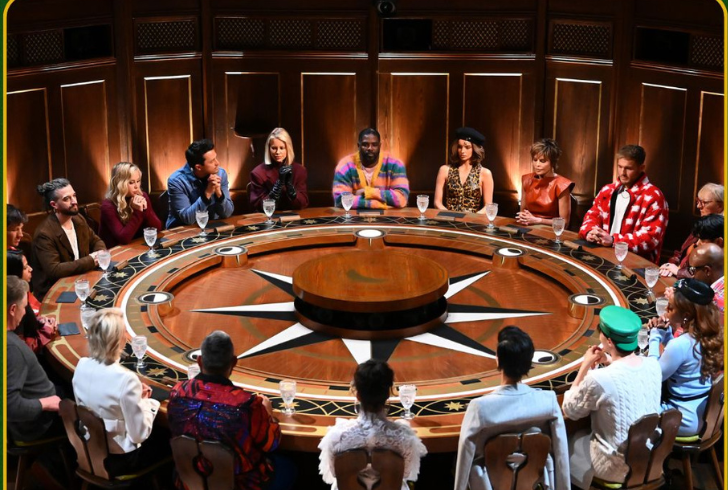 The Tratiors cast strategizing inside Scottish castle