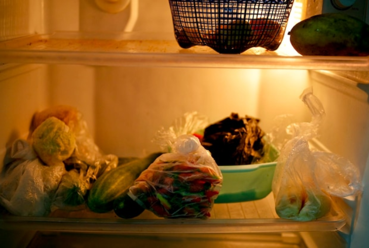 Groceries left unused in rental fridge