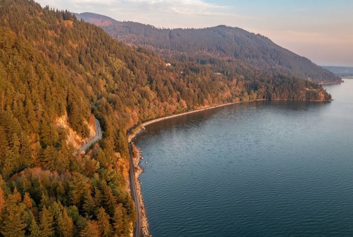 Chuckanut Drive ocean cliff road